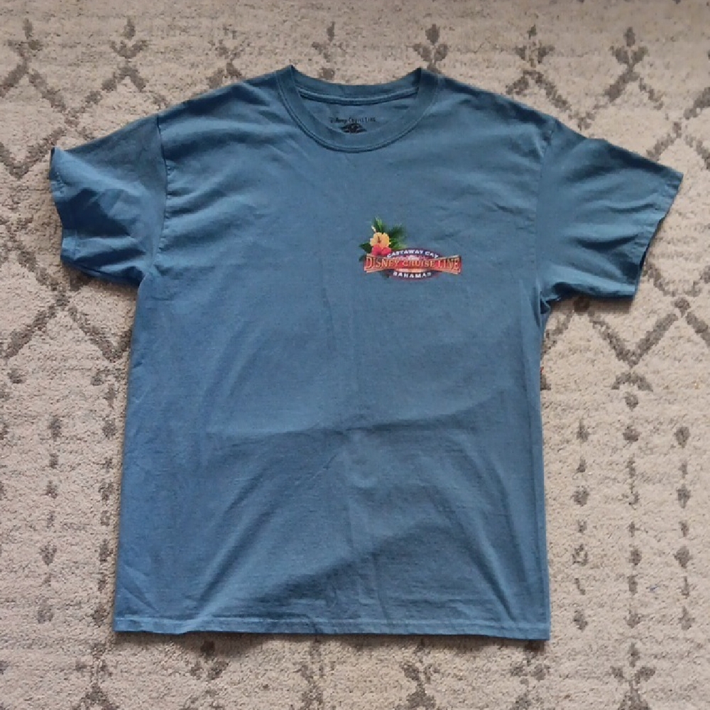 Disney Cruise Line Bahamas Gray T-Shirt L 100% Cotton